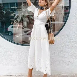 Zara | Dresses | Zara Embroidered Midi Romantic Dress 88159